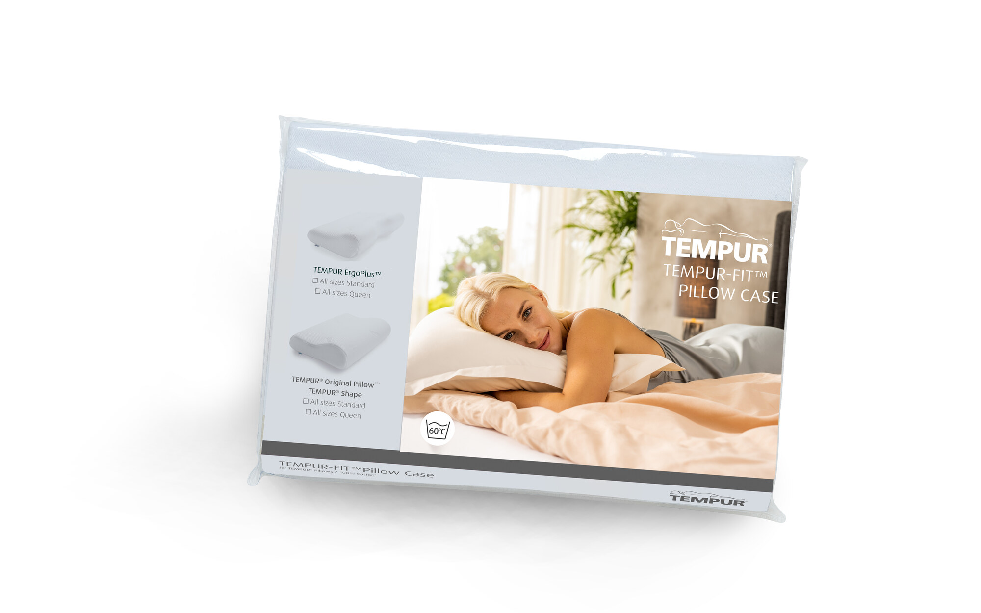 TEMPUR® Jersey Spannbezug für Original/ErgoPlus/Shape Queen Schlafkissen