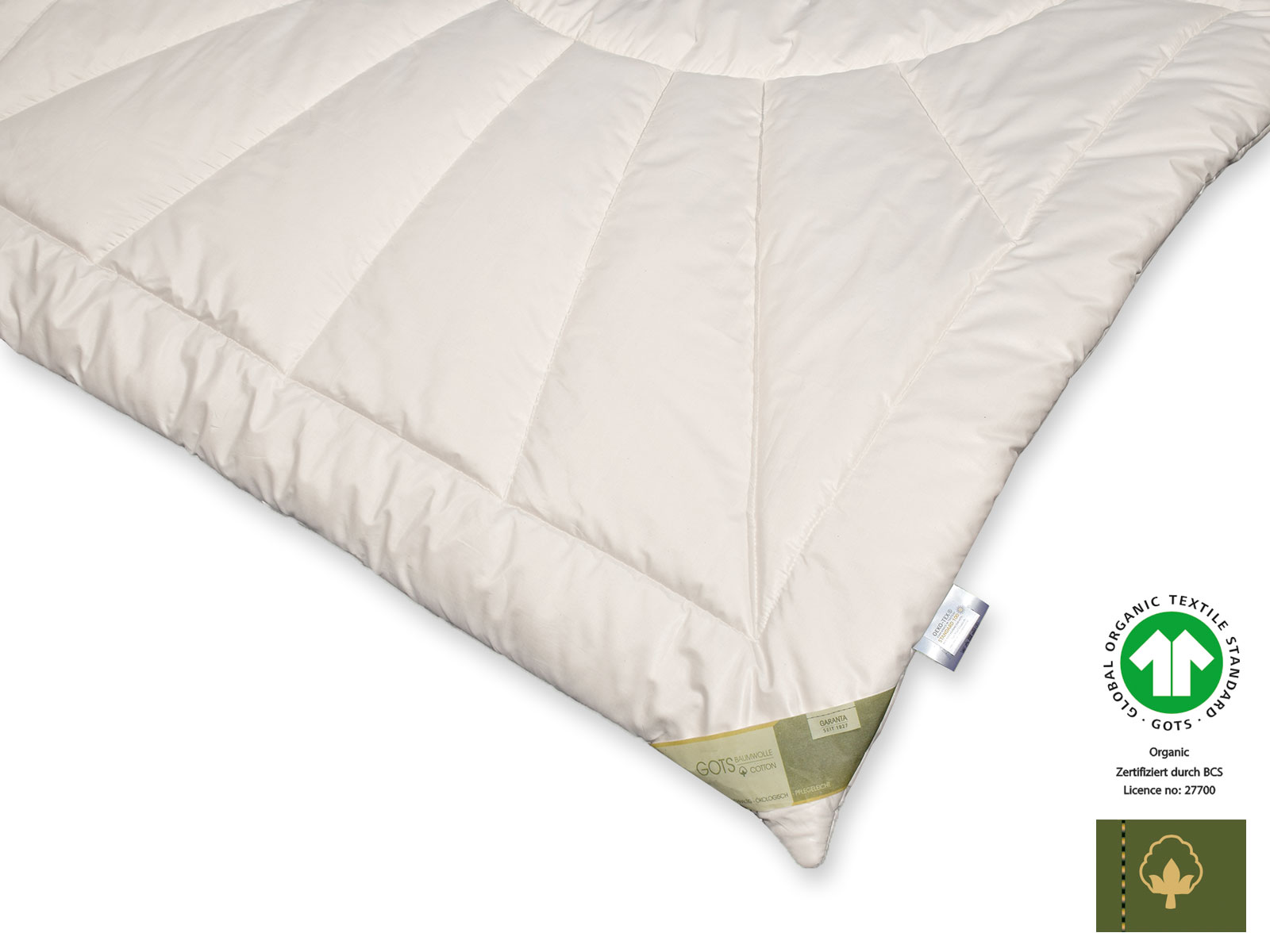 Bio-Cotton GOTS organic Duo-Warm-Steppbett