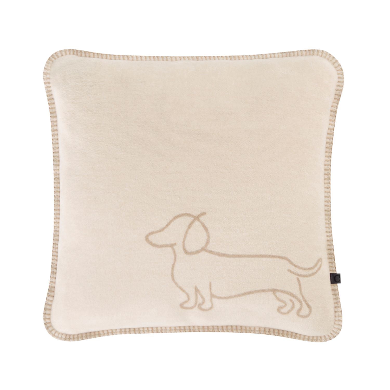 Cawö "Companion" Kissenhülle (We love Dogs Edition) - Natur-Beige (Vorderseite)