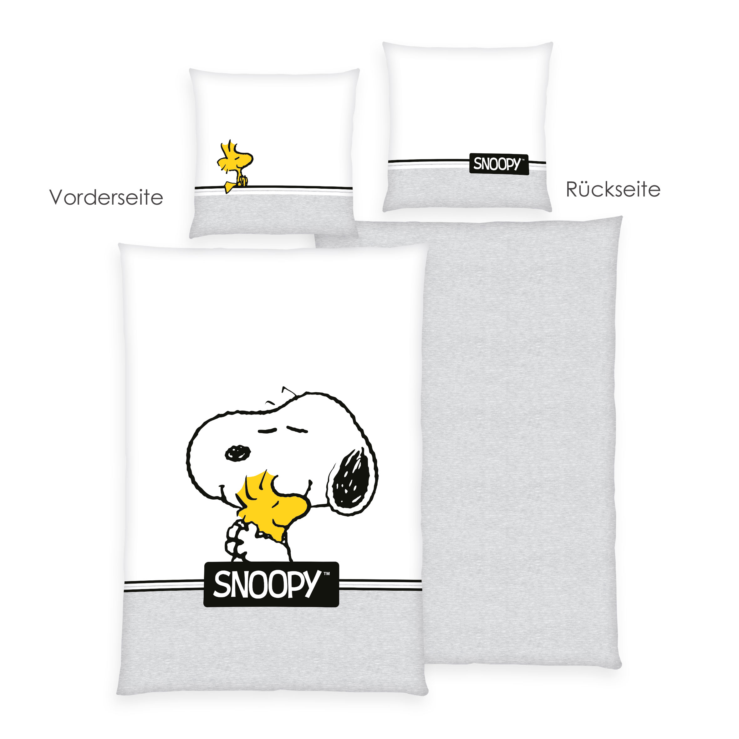 Herding Snoopy Bettwäsche-Set "Classic Grey" Renforcé 2