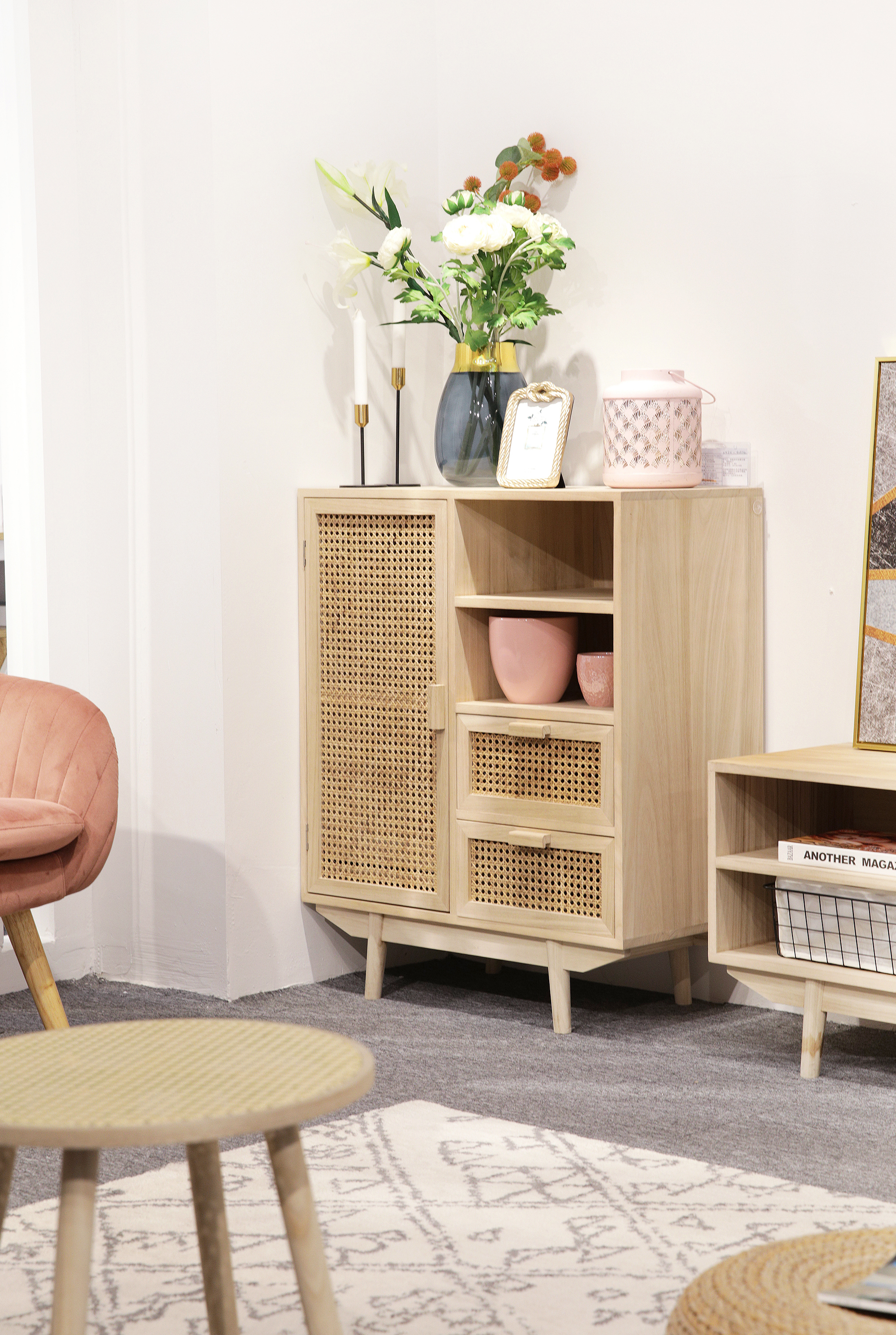 Sideboard Rattangeflecht 396315