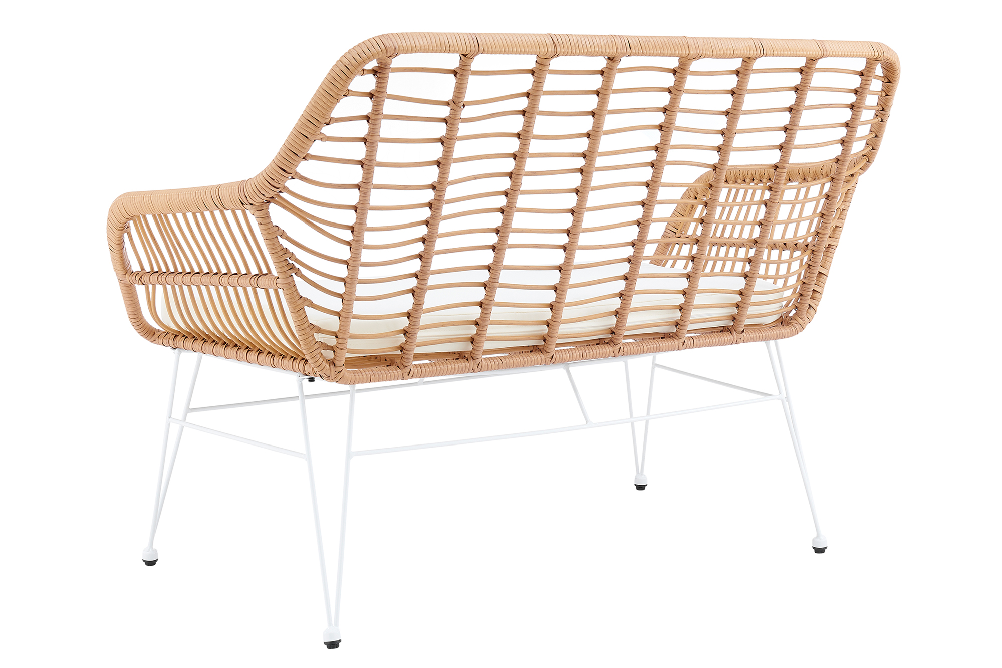 SalesFever Sitzbank Rattan-Optik natur