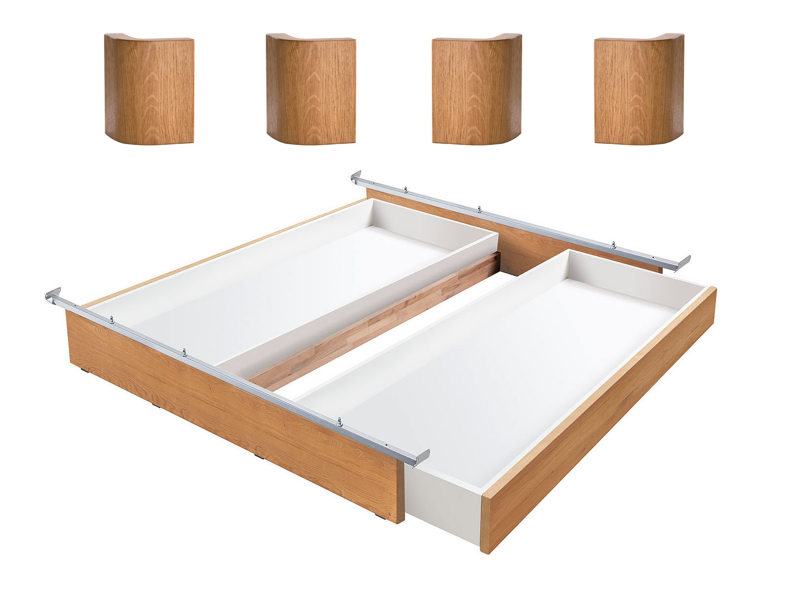 Oak-Line Lovie-Ron Box, 2 Schubladen, Eiche natur, gebürstet, geölt