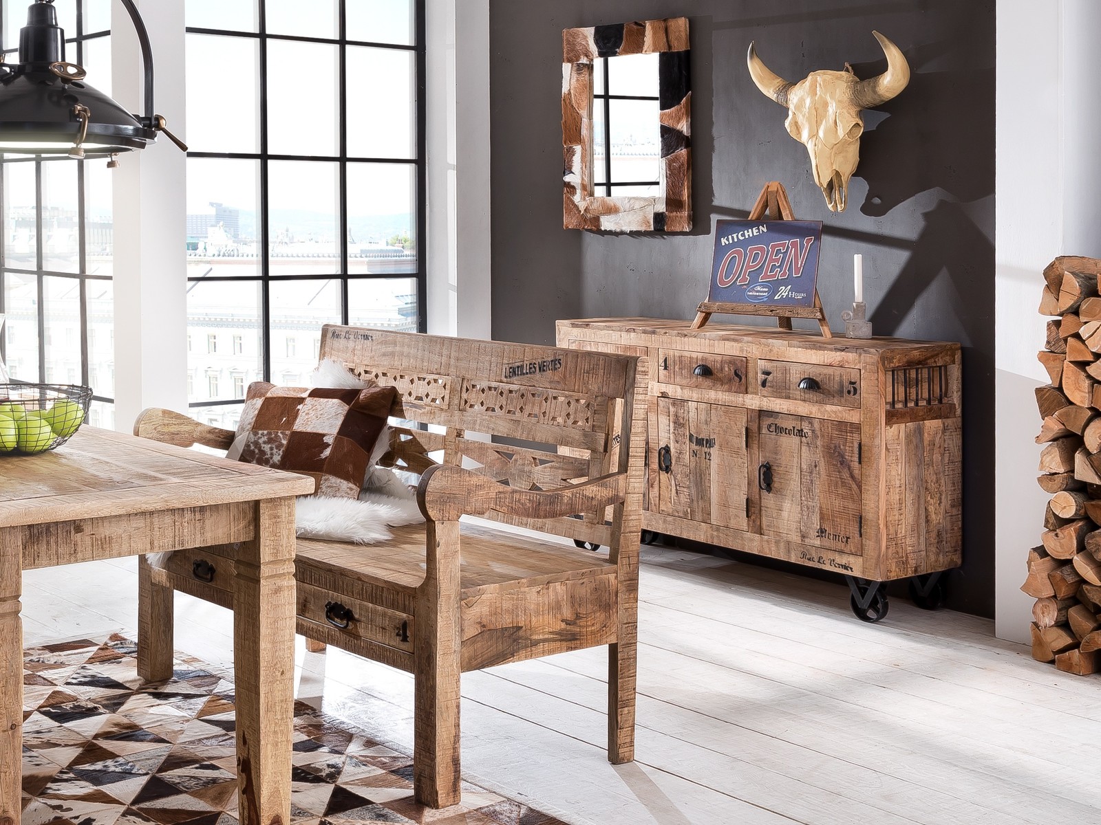 SIT-Möbel Nachttisch/Kommode Rustic 01956-04