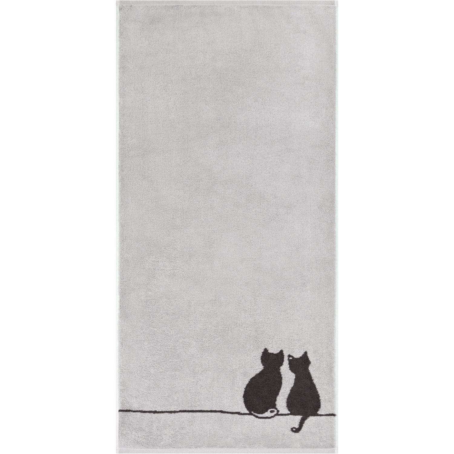 Cawö "You & Me" Duschtusch (Cute Cats Edition) - Platin-Basalt